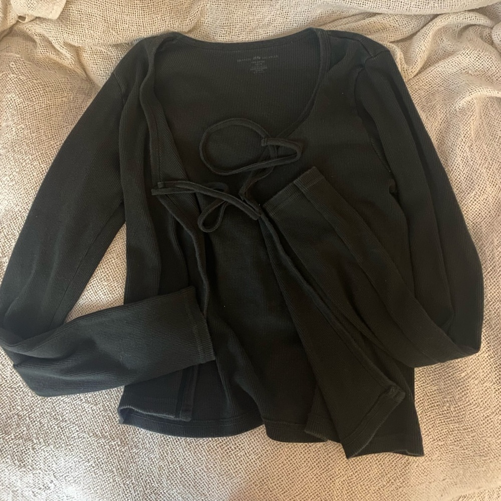 tie front brandy sweater